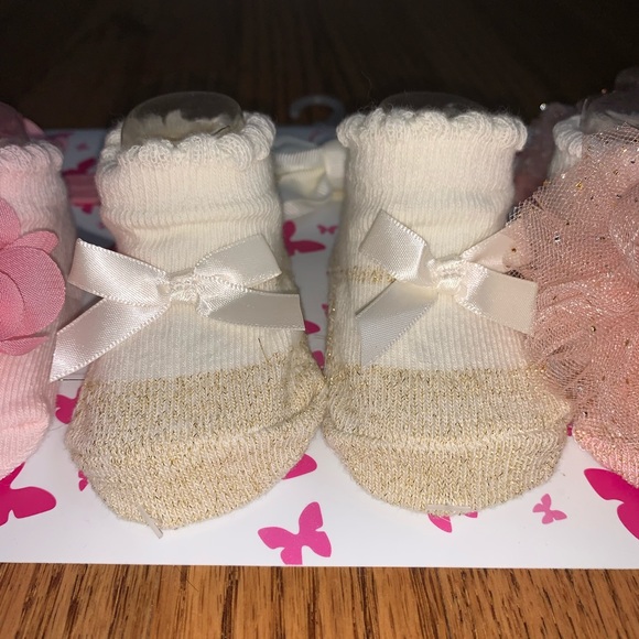 NWOT Ava & Olivia Bow Headbands and Sock Set - Picture 5 of 9